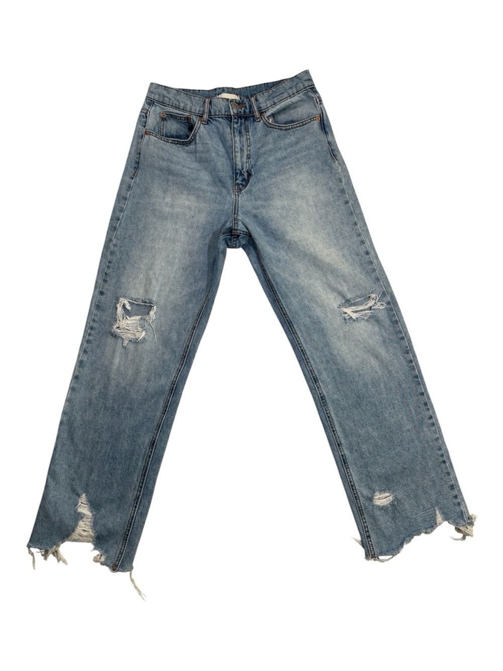 BDG Urban Outfitters Jeans, High Rise Distressed Straight Leg Cowboy 30, Sz 10